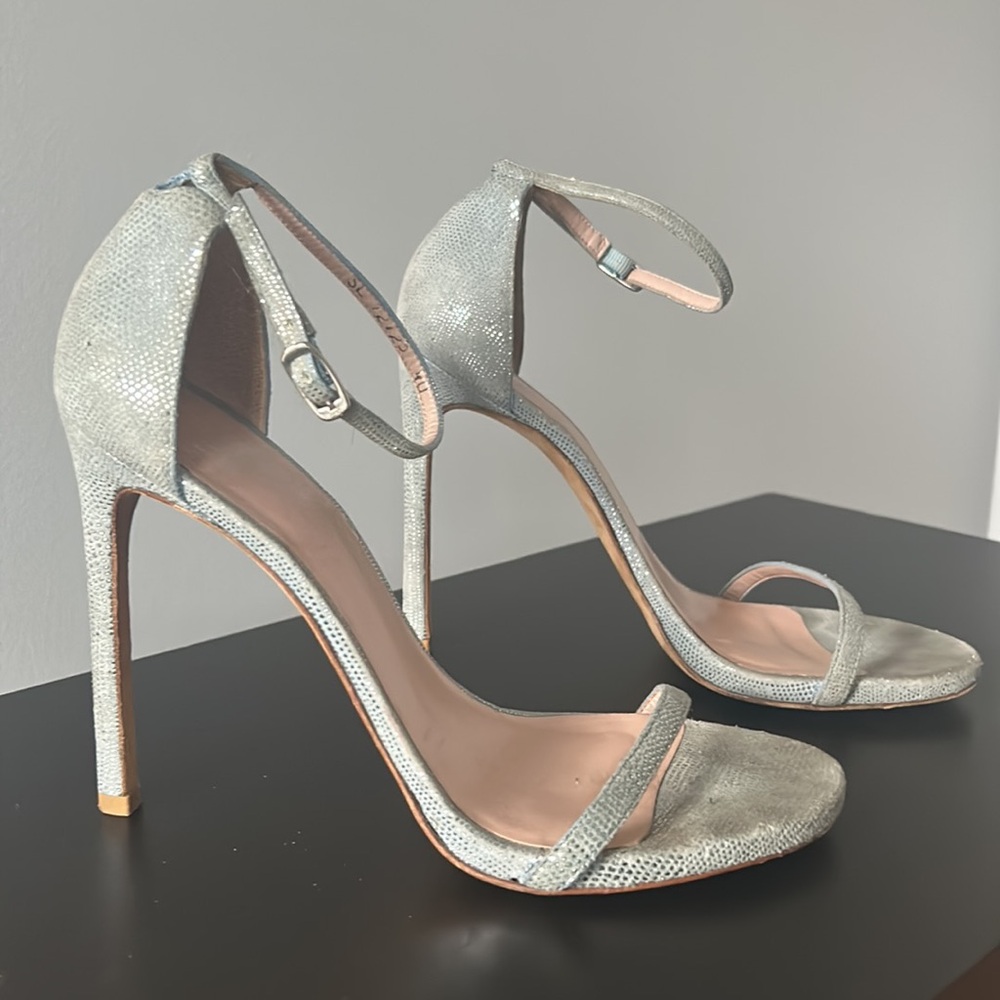 Stuart Weitzman Nudist Sandals w sparkle
